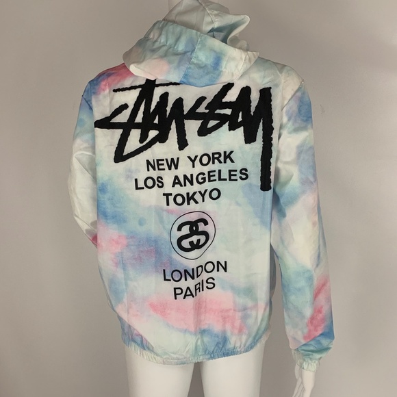 Stussy Jackets & Blazers - Stussy Cotton Candy Hooded Windbreaker Size S